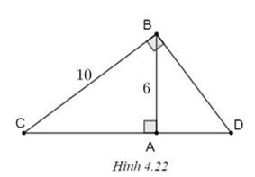 Cho tam giác ABC vuông tại A, BC = 10, AB = 6. Giải tam giác ABC. Từ B kẻ đường thẳng vuông góc với BC