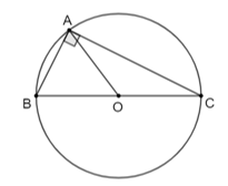 Chọn phương án đúng. Cho tam giác ABC vuông tại A. Tâm đường tròn đi qua ba đỉnh của tam giác ABC là