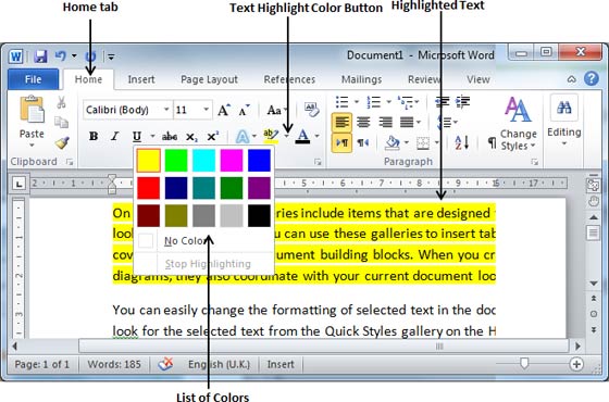 Cách đổi màu chữ trong Word 201020072013  62 bài học Word miễn phí hay  nhất